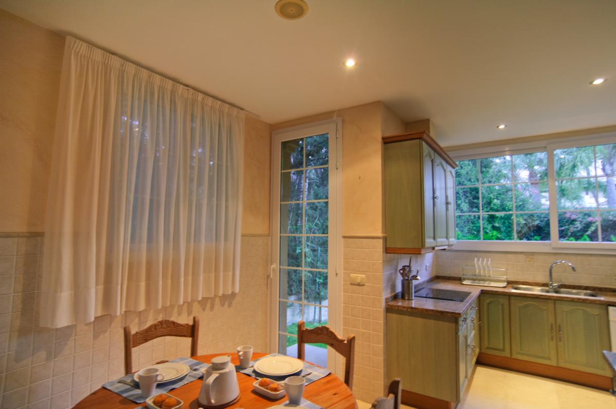 Kitchen next to dining room